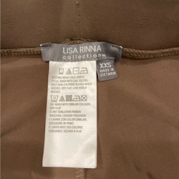 Lisa Rinna Collection Banded Bottom Knit Crop Pants In Dark Taupe.Size XXS - Picture 12 of 15